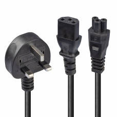 C13 & IEC C5 Splitter Extension Cable, 2.5m